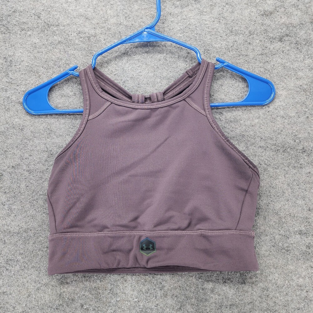 Under Armour Sports Bra Womens Small Purple Compression